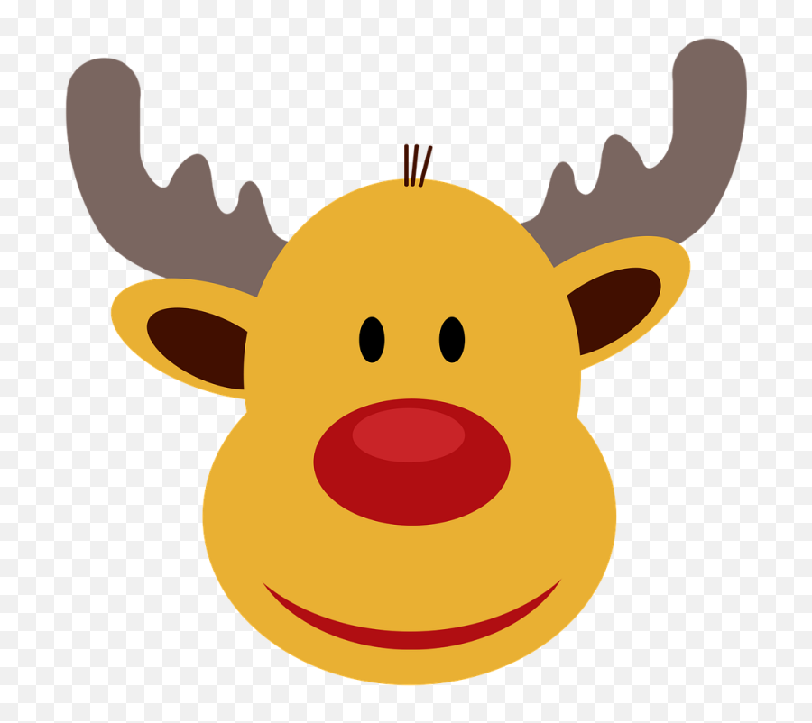 Rudolph Face - Reno Png Navidad Emoji,Reindeer Emoji