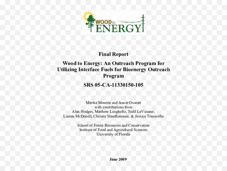 Pdf Final Report Wood To Energy An Outreach Program For Emoji,Real Emotion (kozm® Remix)