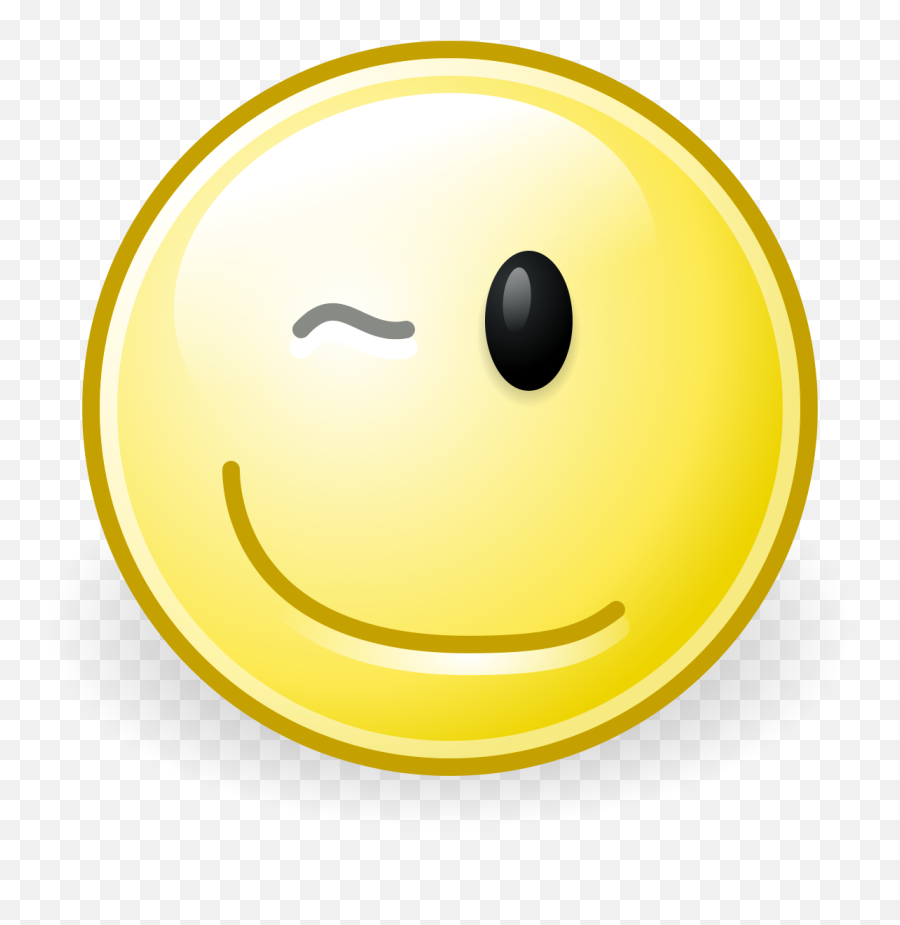 Filegnome - Facewinksvg Wikimedia Commons Emoji,Emoticon Faces Wink