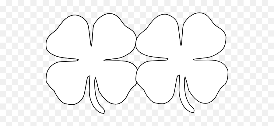 4 Leaf Clover Clipart Black And White Clipartfest - Clipartix Emoji,Shamrock Emoticon For Facebook
