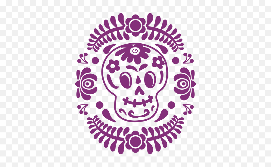 Mexican Skull Mask Papel Picado - Transparent Png U0026 Svg Calavera Papel Picado Png Emoji,Mask Leaves Emoji