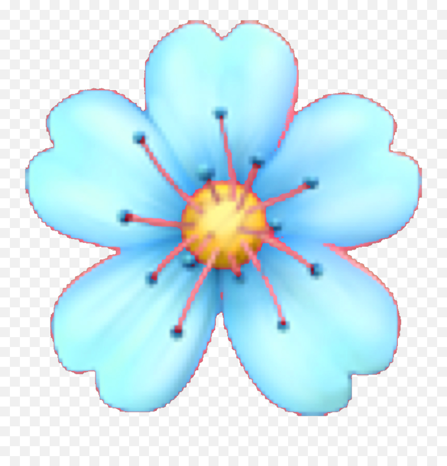 Emoji Flower Floweremoji Blue 301876411233211 By Laurensjb,Lflower Emoji