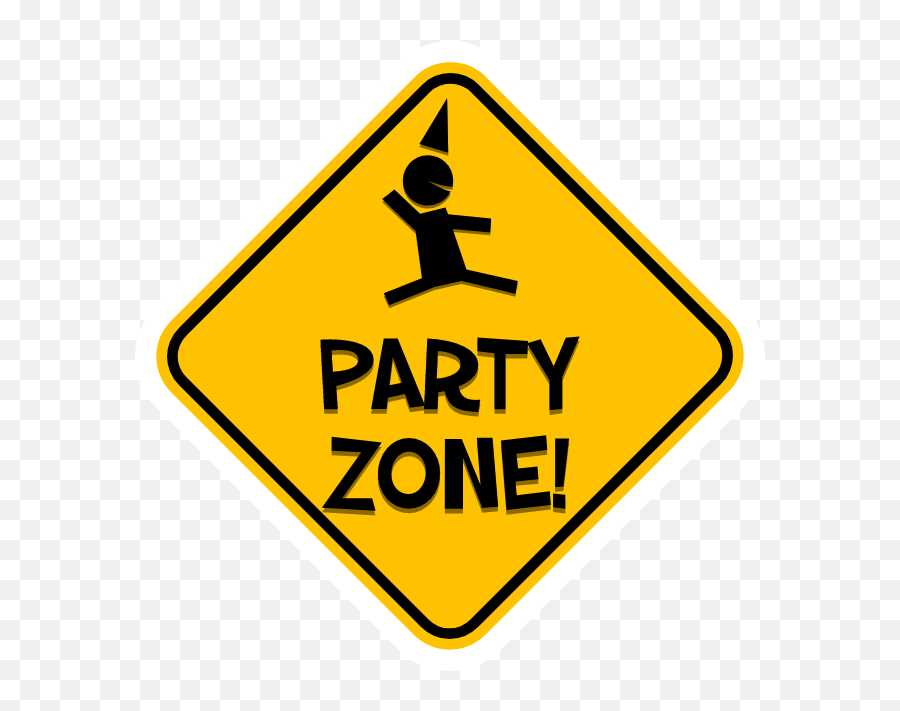 Party Zone Road Sign Party Zone Sticker Sign Funny Road Emoji,Imessage Emojis Index