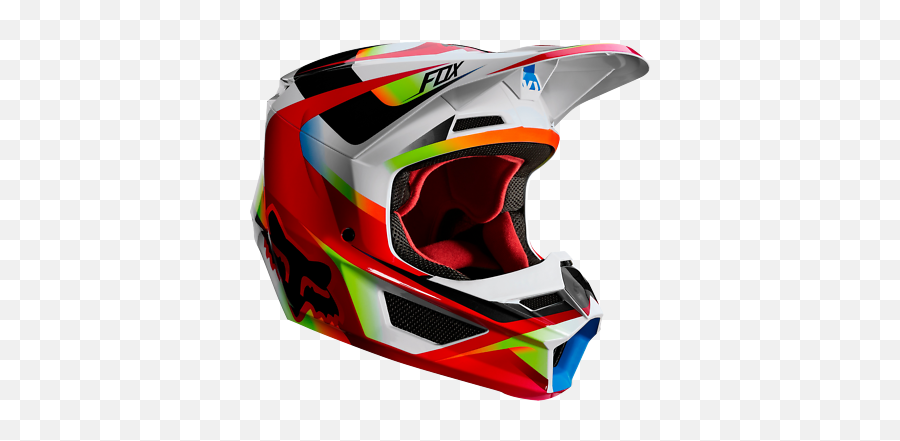2019 Fox Racing Adult Mens V1 Mata Helmet White Blue Atv - Fox V1 Motif Helmet Emoji,Harley Motorcycle Emoji