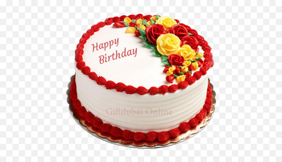 Order Half Kg Cakes Online Same Day Delivery Dubai Uae - Vanilla Flower Cake Emoji,Homemade Emoji Cake