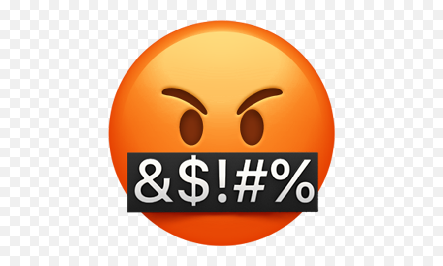 Swearing Face - Angry Face Emoji Transparent,Annoyed Emoji