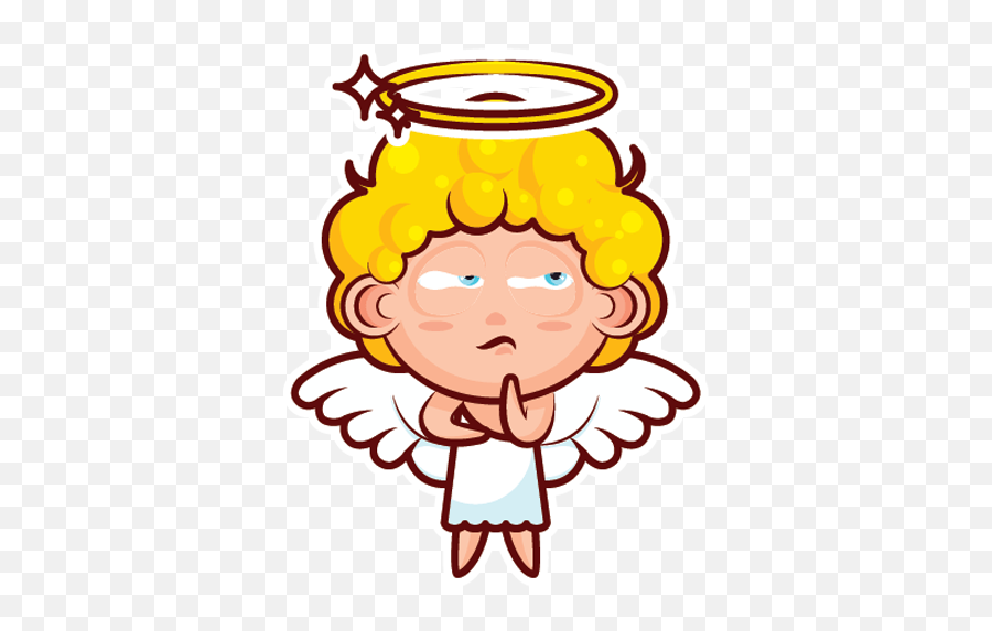 Angel Stickers Pack - Figurinha De Anjo Whatsapp Emoji,Emoji Angelito