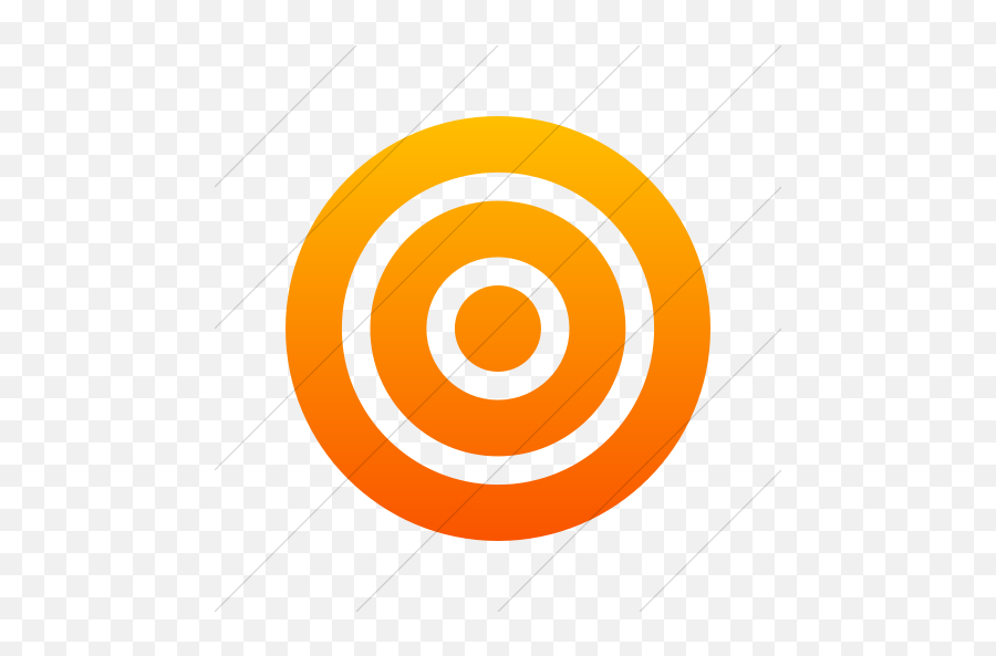 Iconsetc Simple Orange Gradient Foundation 3 Target Icon - Shooting Target Emoji,Emoticons On Aim