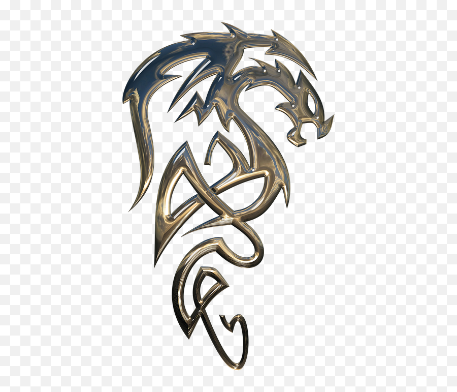 Free Photo Mythical Dragon Reptile - Tribal Dragon Silhouette Png Emoji,Mythical Creatures Based On Emotions