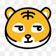 Animal Emoji Smirk Smirking Tiger Icon - Download On Iconfinder Desenho Do Rosto De Um Porco,Smirking Emoji