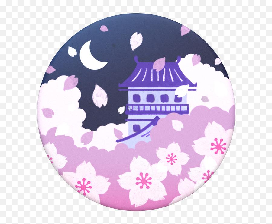 Night Blooming Sakura Popsockets Sakura Phone Grips - Girly Emoji,Emoticons With 100 Gems