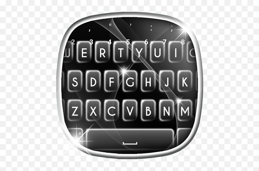 Sparkle Black And White Keyboard - Dot Emoji,Sparkle Keyboard Emoticon