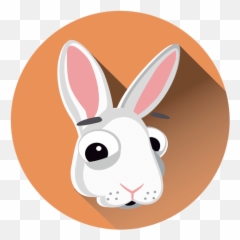 Rabbit Cartoon Circle Icon Transparent - Rabbit Circle Icon Emoji,Rabbit Emoticon Transparent