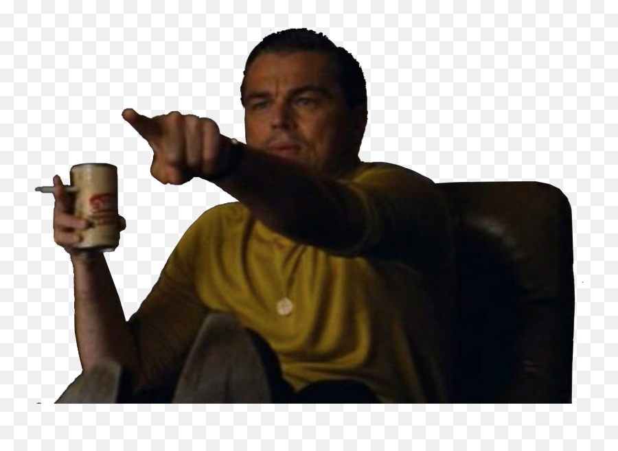 I Made A Png Version Of Leonardo Dicaprio Pointing At The - Leonardo Dicaprio Pointing Template Emoji,Pointing Finger Smile -emoticon -stock