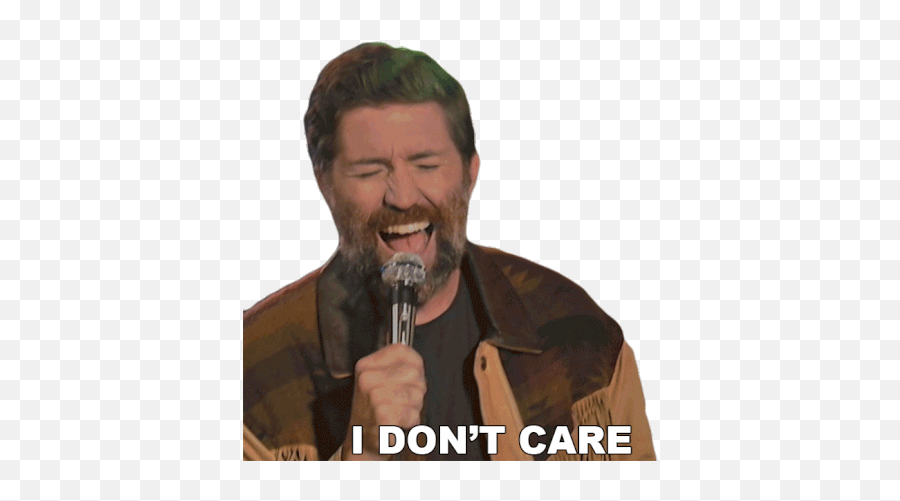 I Dont Care Josh Turner Sticker - Open Mic Emoji,Ron Swanson Emotion Gif