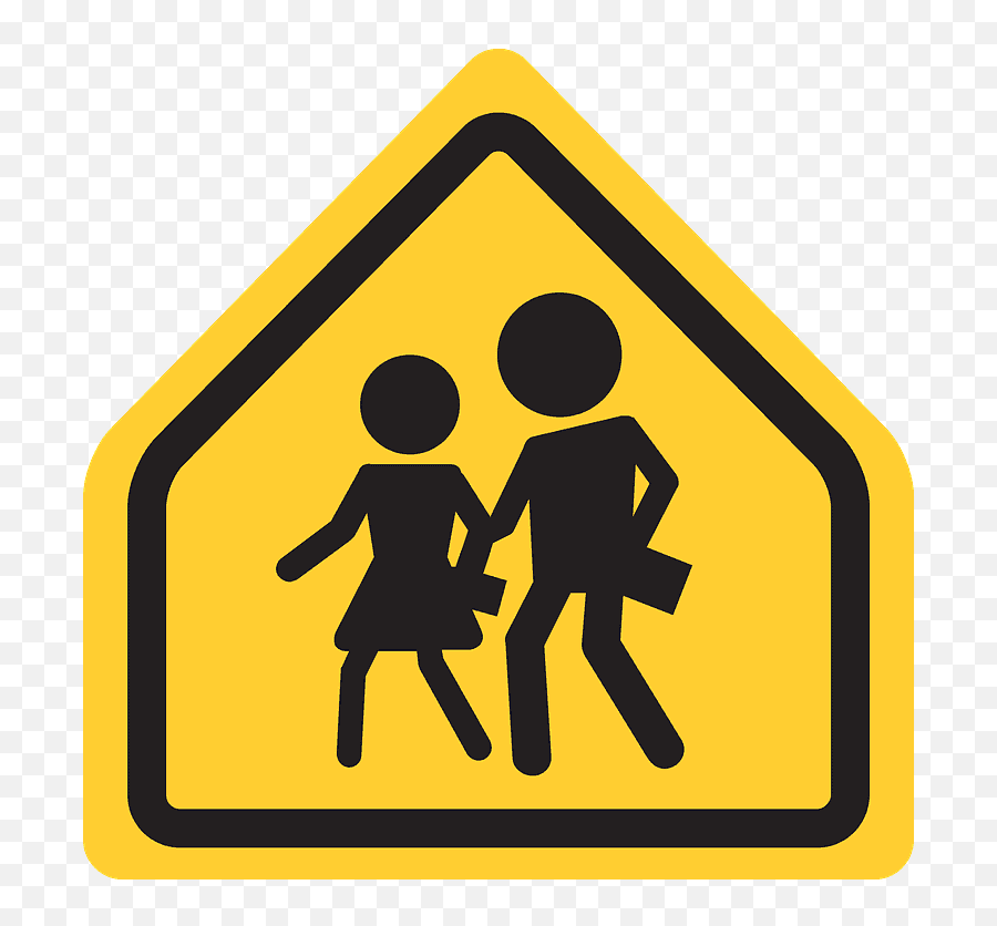 Children Crossing Emoji Clipart - Emoji,Sign Holding Emoji Children Crossing Emoji Clipart - Emoji,Sign Holding Emoji