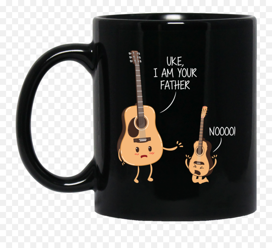 Uke I Am Your Father Mug Cup Coffee Funny Ukulele Guitar Emoji,Putting Up Your Ukes Emoticon