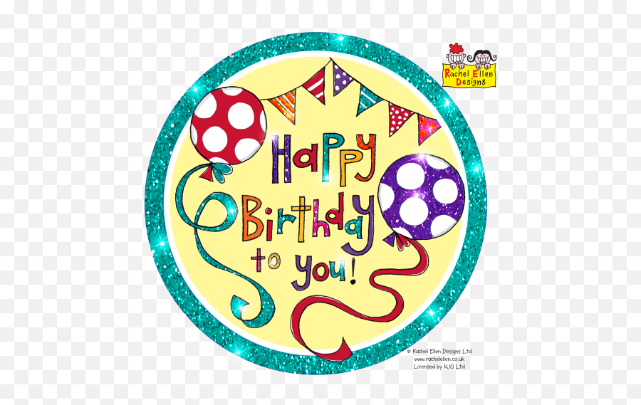 Rachel Ellen - Happy Birthday Banner U0026 Balloons Badge Emoji,Ellen's Holiday Emoji Nov. 25