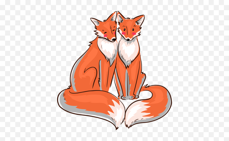 Valentine Foxes Cute Transparent Png U0026 Svg Vector Emoji,Landeelu Emojis Valentine's