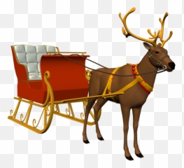 Santa Sleigh Png Emoji,Reindeer Emoji