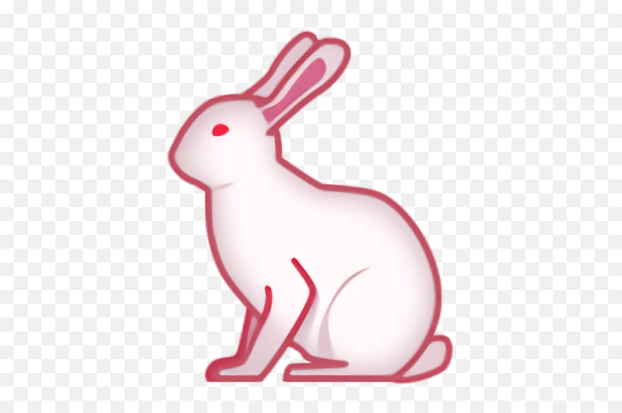 Easter Rabbit Rabbits And Hares Animal Figure For Easter Day Emoji,White Bunny Emoji