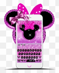 I - Cute Minny Pink Bowknot Keyboard Theme Izinhlelo Smartphone Emoji,Mermaid Emoji For Iphone