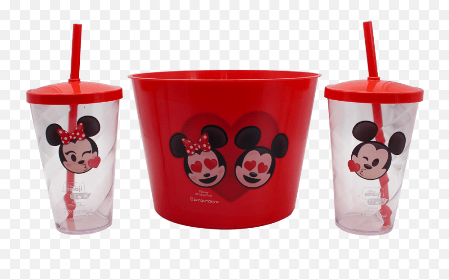 Kit Almofada Pipoca Zonacriativa Emoji Mickey E Minnie - Cup,Minnie Emoji