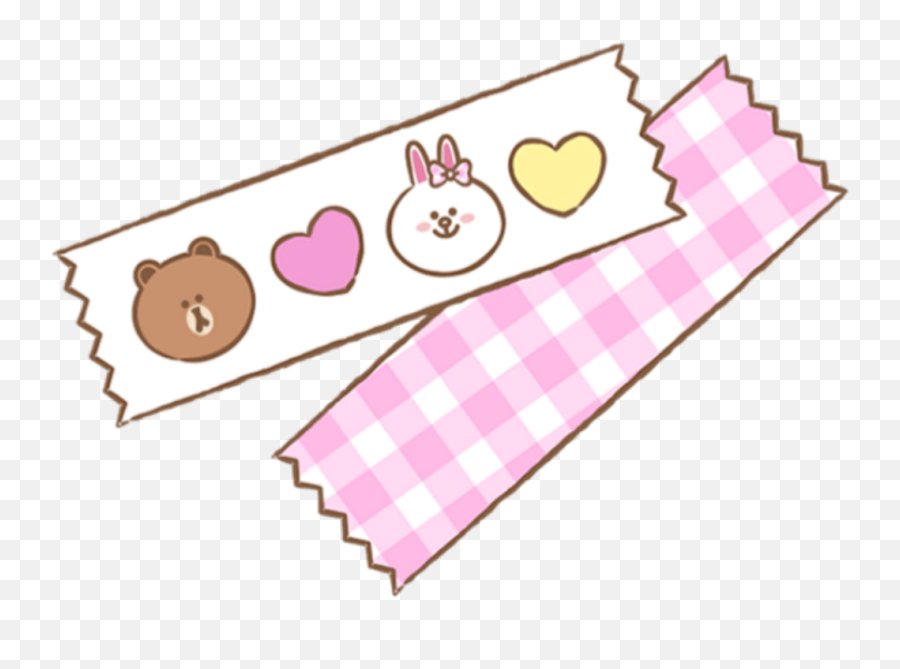 Sticker Linefriends Tape Washitape Pink Sticker By Lovulots Emoji,White Fingernails Emoji