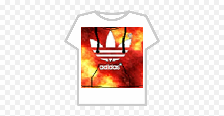 Red Adidas Shirt - Abs Roblox T Shirt Emoji,Fire Emoji Shirt