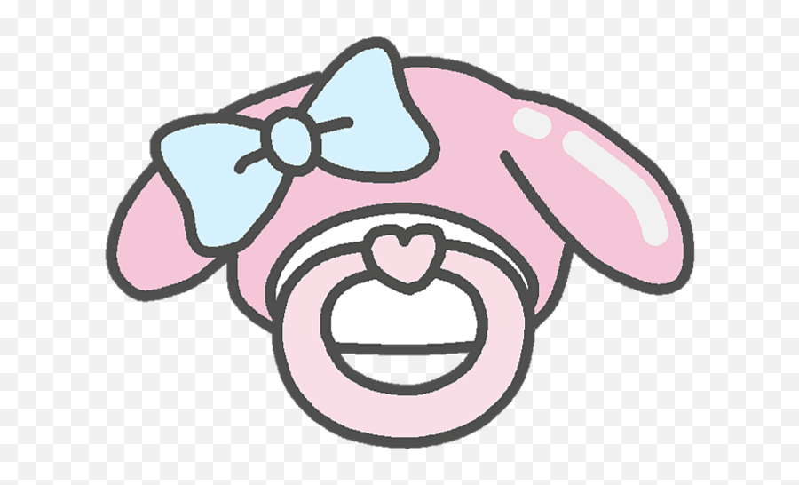 Little Space Paci Draw Clipart - My Melody Pacifier Emoji,Pacifier Emoji