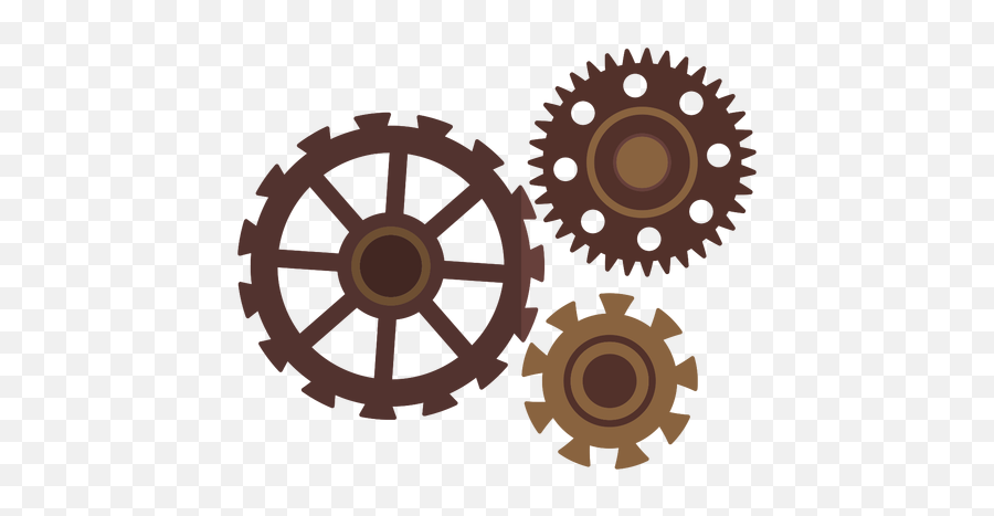 Cogwheel Hole Gear Wheel Gear Pinion Three Flat Ad - Brown Cogwheel Emoji,Thong Emoticon