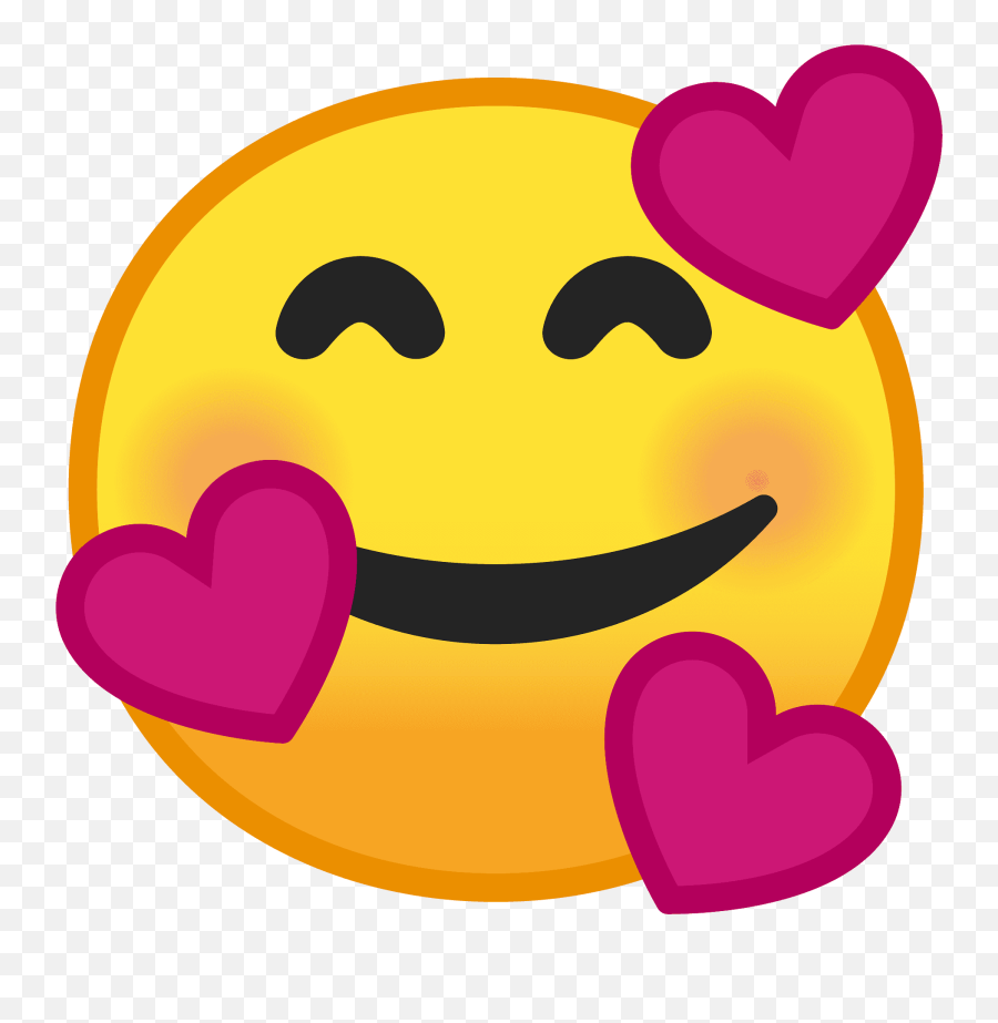 Smiling Face With 3 Hearts Emoji - Face Heart Emoji,Japanese Blush Emoji