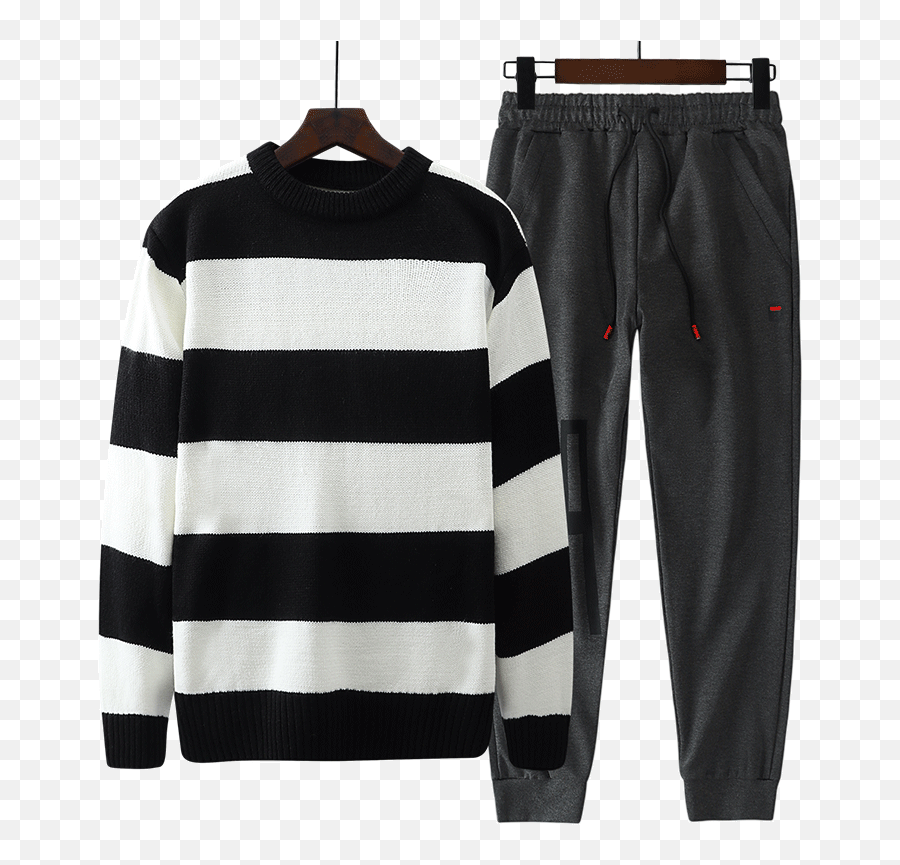 Striped Sweater Knitted Male Plus - Long Sleeve Emoji,Aliexpress Emoji Joggers