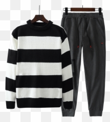 Striped Sweater Knitted Male Plus - Long Sleeve Emoji,Aliexpress Emoji Joggers