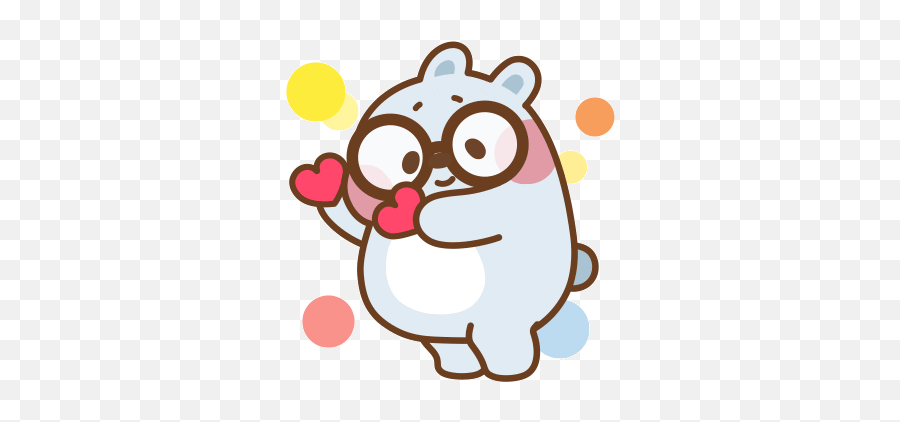 Via Giphy Cute Love Gif Happy Gif Bunny Wallpaper - Tonton Friends Winnie Gif Emoji,Dancing Emojis For Android