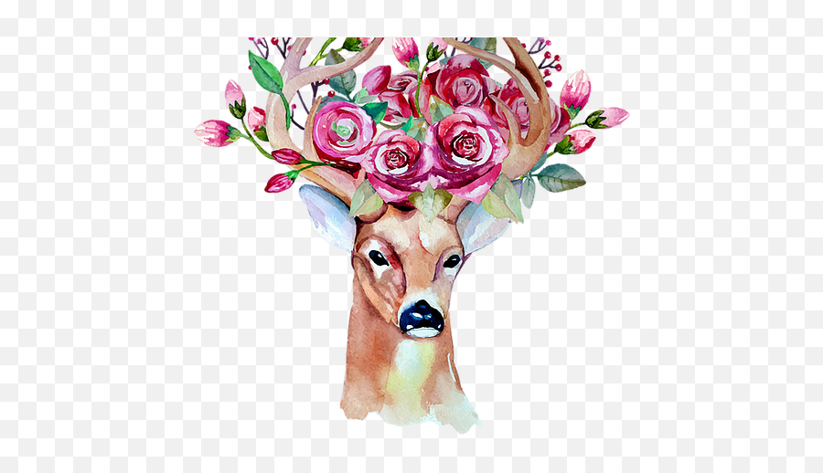 About Frida - Kahlo Deer Drawing With Flowers Emoji,Symbolist Painters Are Inspired By Emotions And Dreamlike Images.
