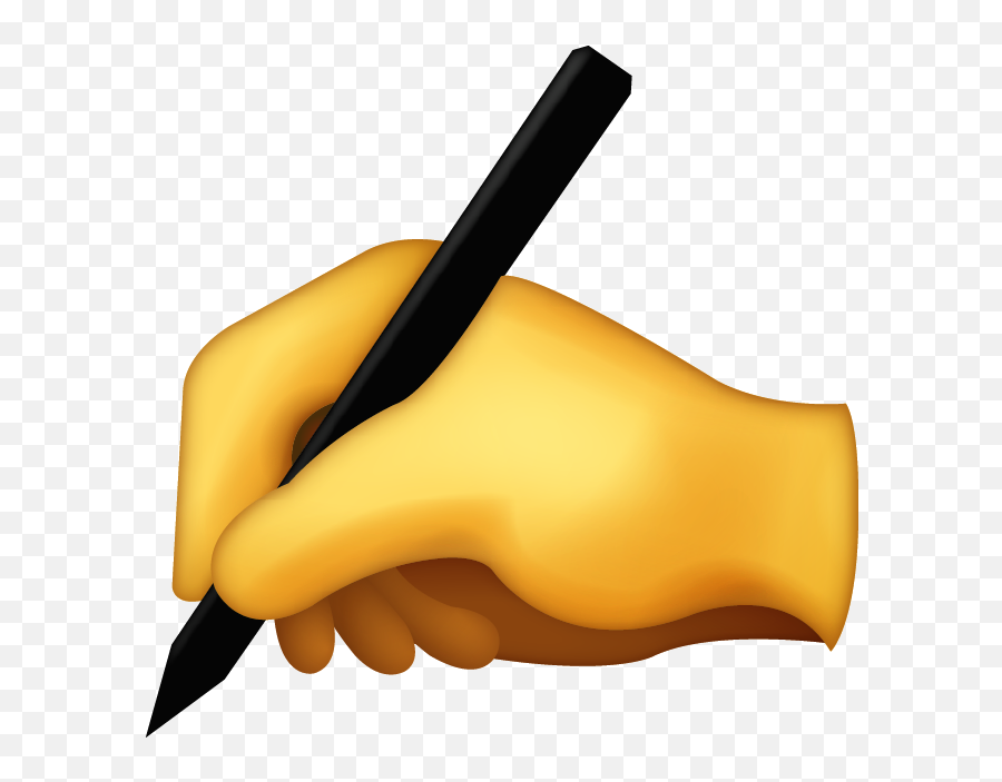 Writing Hand Emoji Free Download Ios - Cartoon Writing Hand Png,Hand Emoji