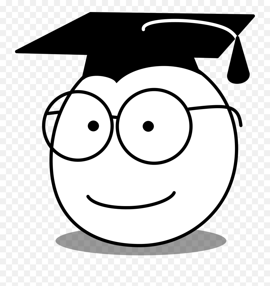 Black And White Emoji Graduation - Graduation Clip Art,Graduation Emojis