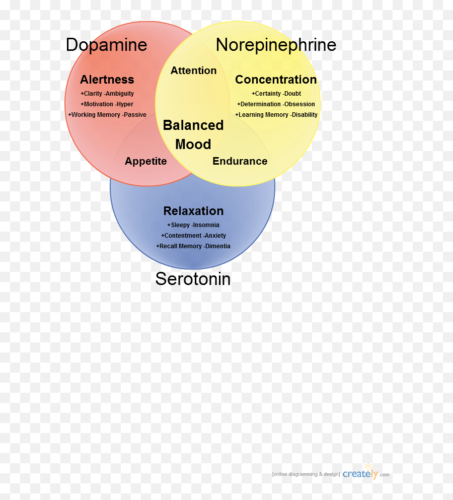 Dopamine Norepinephrine Serotonin - Serotonin Norepinephrine Dopamine Venn Diagram Emoji,Serotonin And Emotions