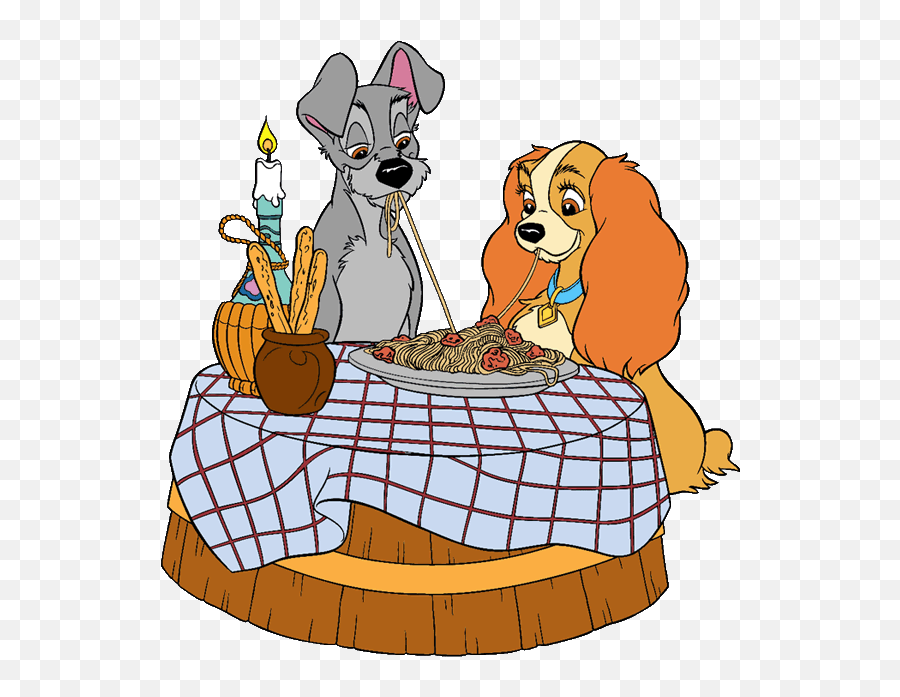 Noodle Lady And The Tramp Png Free - Lady And The Tramp Clipart Emoji,Samsung Noodle Emoji