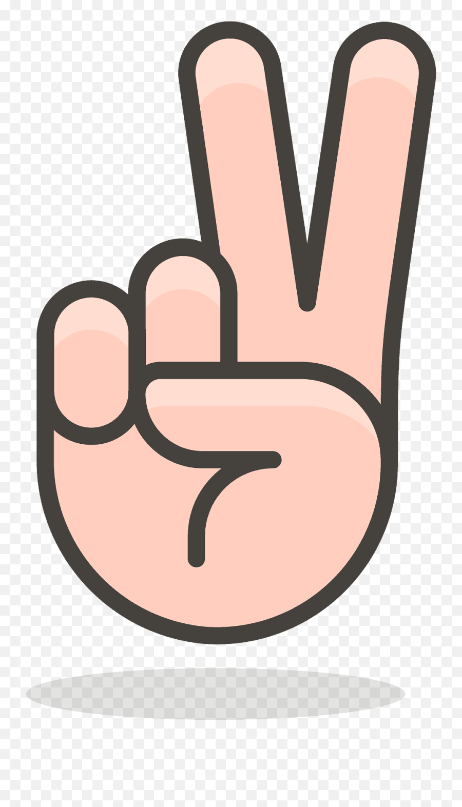 Victory Hand Emoji Clipart - Hand 2 Vector Png,Peace Sign Emoji
