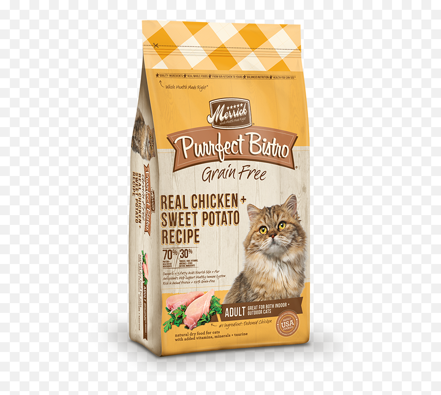 Purrfect Bistro Grain Free Real Chicken Sweet Potato Recipe - Cat Treat Emoji,Cat Definitely Show Emotion