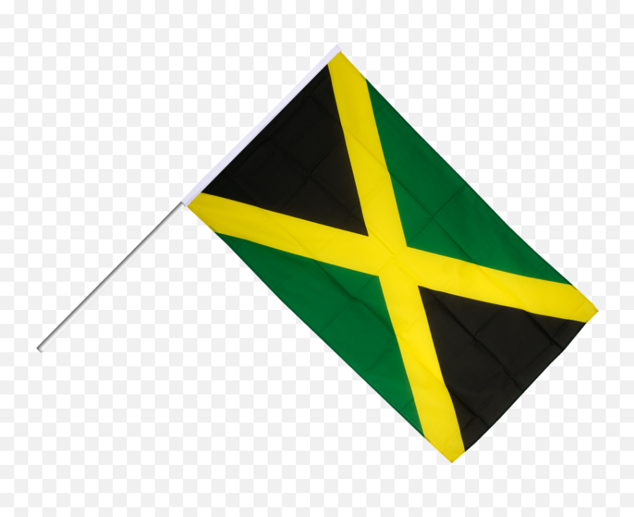 Jamaican Flag Transparent Background - Jamaica Flag With Pole Emoji,Jamaican Flag Emoji White Background