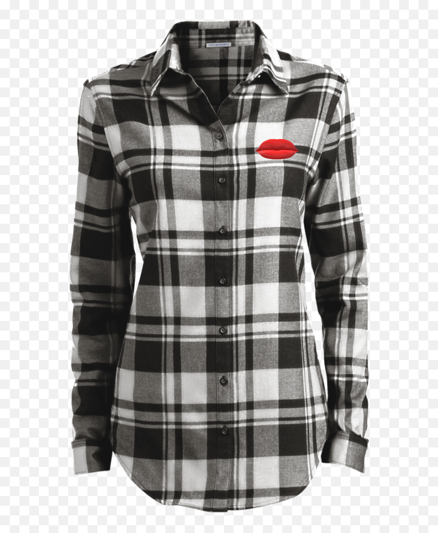 Pin - Classic Red Flannel Shirt Women Emoji,Saying: Wear Emotions On Sleeve