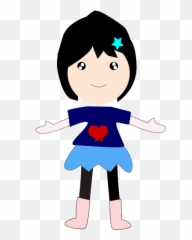 Emotion Art Black Hair Png Clipart Emoji,Ca Rtoon Girl Stamding Emotions