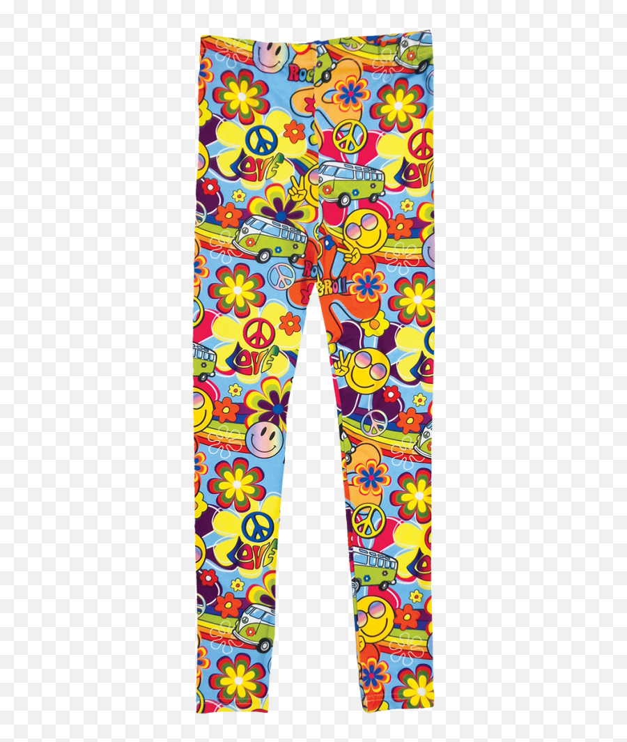 Hippie Love Leggings - Girly Emoji,Emoji Sleeping Pants