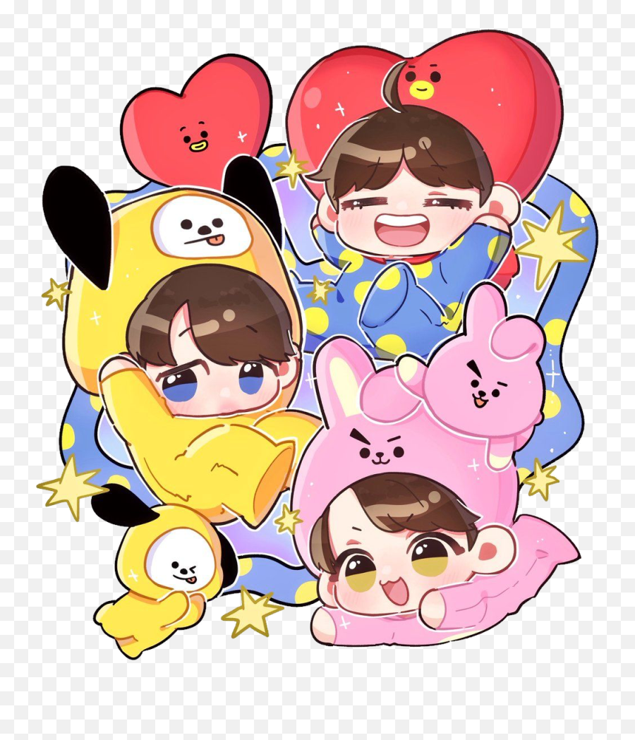 Discover Trending - Cartoon Bts Chibi Emoji,Tehee Emoji