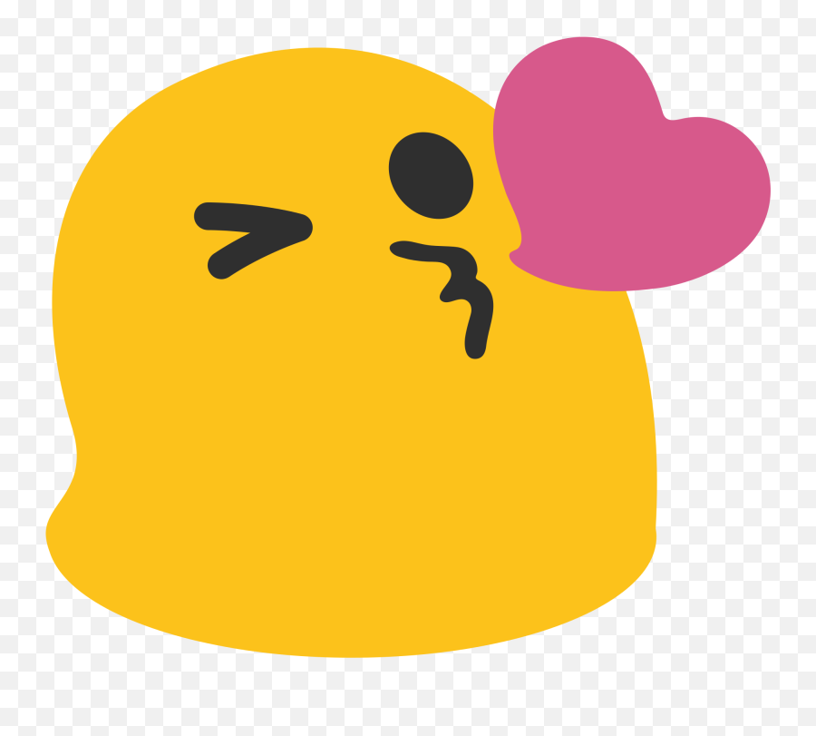 Download Hd Kiss Heart Emoji - Emoji Kiss Heart Transparent Android Kiss Emoji,Yellow Heart Emoji
