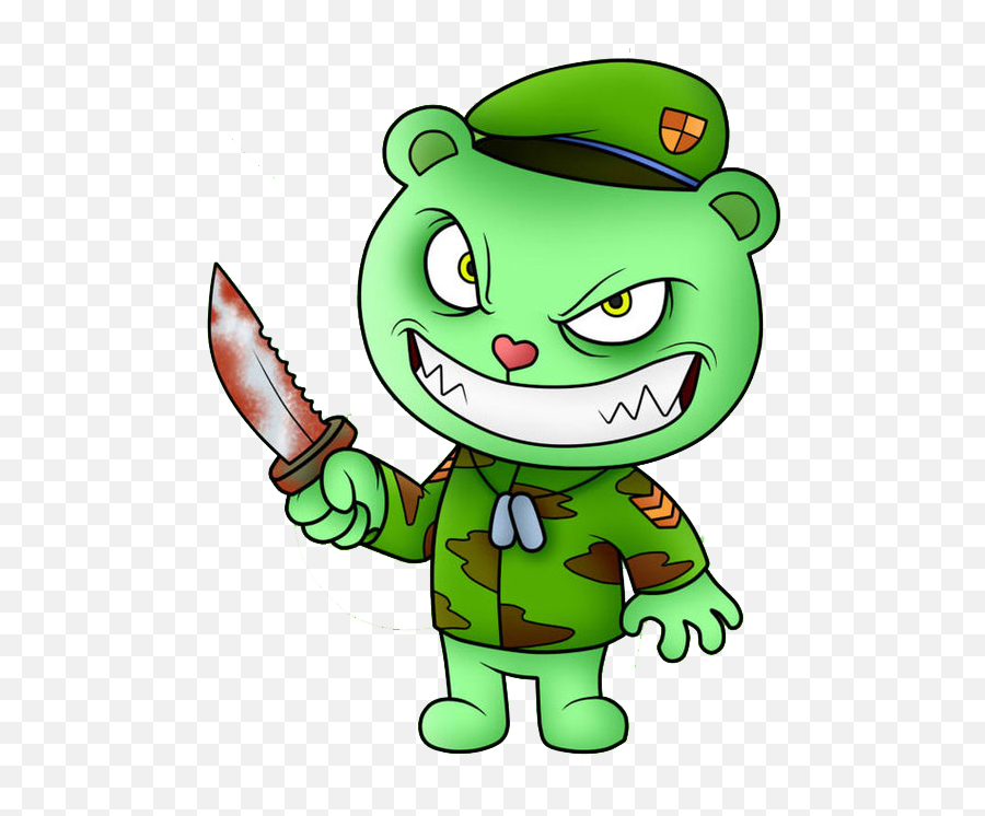 Happy Tree Friends By Boxbird Clipart - Flippy Happy Tree Friends Emoji,Htf Emoticon Disco Bear