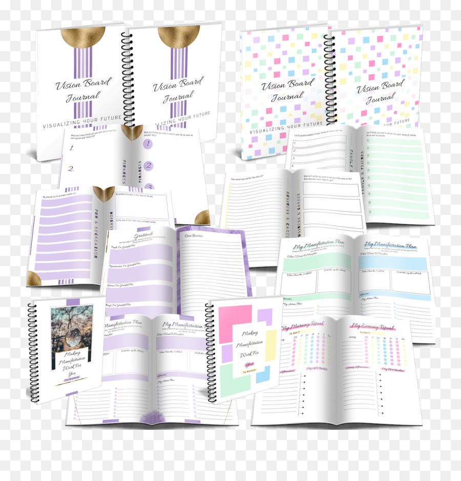 Vision Board Journal Plr Bundle - Horizontal Emoji,Eation Vs Emotion Drone